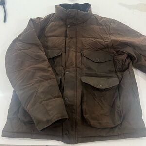 Filson down cruiser in cabin brown